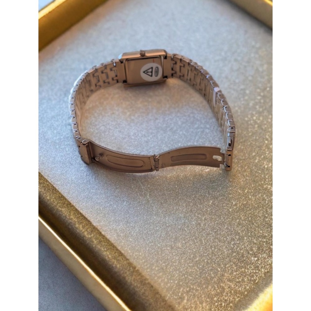 Breda Revel Watch 1754d 20mm Gold Black Square Dial Textured Bracelet NIB $185 - Picture 4 of 9